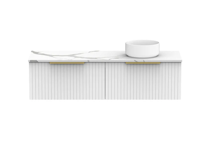 ADP Ashley Wall Hung Vanity All Drw Slim Right Hand Basin 1500 WH R CS 