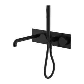 KARA PROGRESSIVE SHOWER SYSTEM WITH SPOUT 230MM MATTE BLACK 