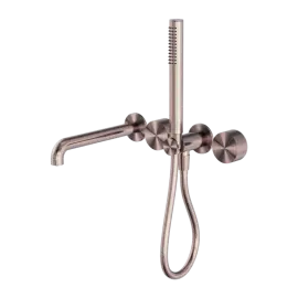 KARA PROGRESSIVE SHOWER SYSTEM SEPARATE PLATE WITH SPOUT 230MM BRUSHED BRONZE 