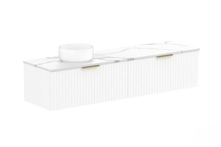 ADP Ashley Wall Hung Vanity All Drw Slim Left Hand Basin 1800 WH L DU 