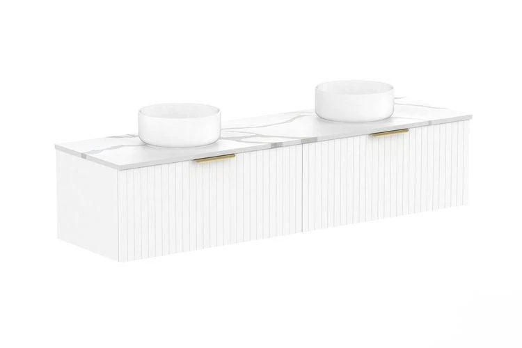 ADP Ashley Wall Hung Vanity All Drw Slim Double Basin 1800 WH D CS 