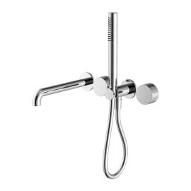 KARA PROGRESSIVE SHOWER SYSTEM SEPARATE PLATE WITH SPOUT 250MM CHROME 