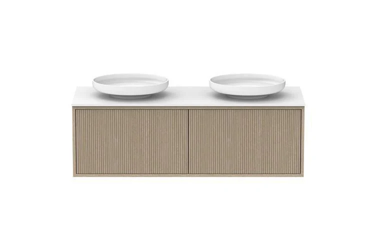 ADP Clifton Wall Hung Vanity Dor&Drw Slim Double Basin 1200 WH D CS 