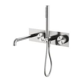 OPAL PROGRESSIVE SHOWER SYSTEM WITH SPOUT 230MM BRUSHED NICKEL 