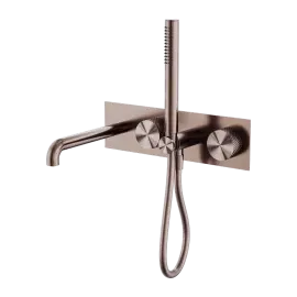 OPAL PROGRESSIVE SHOWER SYSTEM WITH SPOUT 230MM BRUSHED BRONZE 