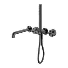 OPAL PROGRESSIVE SHOWER SYSTEM SEPARATE PLATE WITH SPOUT 230MM GRAPHITE 