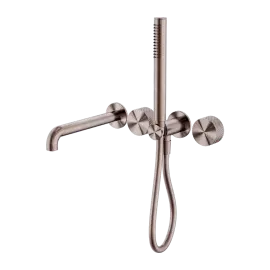 OPAL PROGRESSIVE SHOWER SYSTEM SEPARATE PLATE WITH SPOUT 230MM BRUSHED BRONZE 
