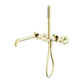 OPAL PROGRESSIVE SHOWER SYSTEM SEPARATE PLATE WITH SPOUT 250MM BRUSHED GOLD 