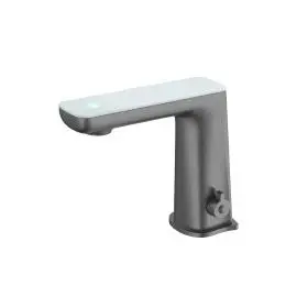 CLAUDIA GUN METAL SENSOR MIXER WITH WHITE TOP DISPLAY