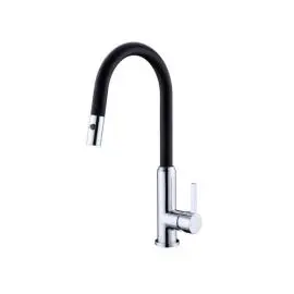 PEARL MATTE BLACK PULL OUT SINK MIXER WITH VEGIE SPRAY FUNCTION