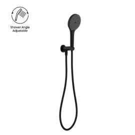 MECCA SHOWER ON BRACKET WITH AIR SHOWER II MATTE BLACK 