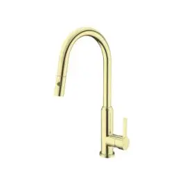PEARL BRUSHED GOLD PULL OUT SINK MIXER WITH VEGIE SPRAY FUNCTION