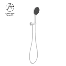 MECCA SHOWER ON BRACKET WITH AIR SHOWER II MATTE WHITE 