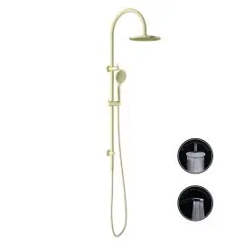 OPAL BRUSHED GOLD TWIN SHOWER WITH AIR SHOWER