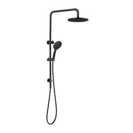 TWIN MATTE BLACK SHOWERS ROUND