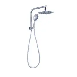 MECCA 2 IN 1 CHROME TWIN SHOWER