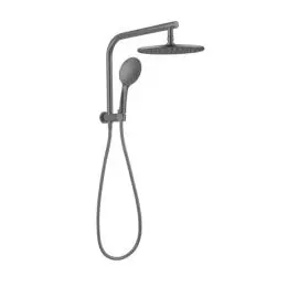 MECCA 2 IN 1 GUN METAL TWIN SHOWER