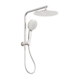MECCA 2 IN 1 BRUSHED NICKEL TWIN SHOWERS