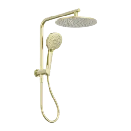 MECCA 2 IN 1 BRUSHED GOLD TWIN SHOWERS