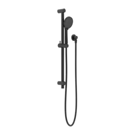 ROUND METAL PROJECT RAIL SHOWER MATTE BLACK 