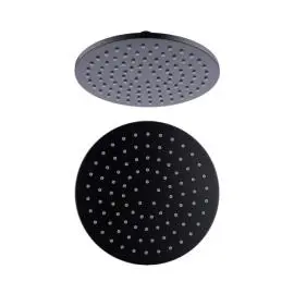 200MM MATTE BLACK ROUND SHOWER HEAD