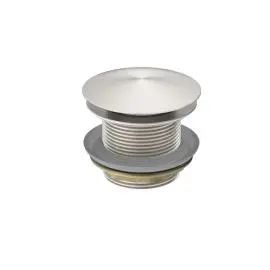40MM BATH POP-UP PLUG WITH REMOVABLE WASTE NO OVERFLOW BRUSHED NICKEL 