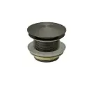 40MM BATH POP-UP PLUG WITH REMOVABLE WASTE NO OVERFLOW GRAPHITE 