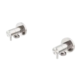 WASHING BRUSHED NICKEL MACHINE TAP SET