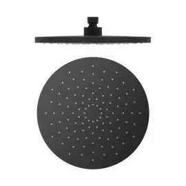 250MM MATTE BLACK ABS ROUND SHOWER HEAD