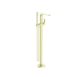 BIANCA BRUSHED GOLD FREESTANDING BATH MIXER WITH HAND SHOWER