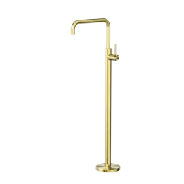 MECCA BRUSHED GOLD FREESTANDING BATH MIXER SQUARE SHAPE
