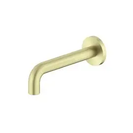 X PLUS WALL BASIN SET SPOUT ONLY 180MM BRUSHED GOLD 