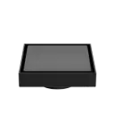 100mm Square Tile Insert Floor Waste 80mm Outlet Matte Black