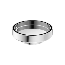 130MM ROUND TILE INSERT FLOOR WASTE 80MM OUTLET CHROME 