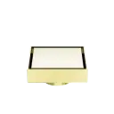 100MM SQUARE TILE INSERT FLOOR WASTE 50MM OUTLET BRUSHED GOLD 