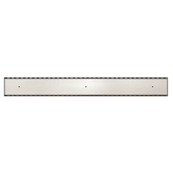 Tile Insert V Channel Floor Grate 80mm Outlet With Hole Saw Brushed Nickel