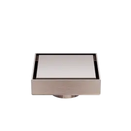 100MM SQUARE TILE INSERT FLOOR WASTE 50MM OUTLET BRUSHED BRONZE 