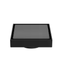 130MM SQUARE TILE INSERT FLOOR WASTE 80MM OUTLET MATTE BLACK 