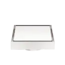 130MM SQUARE TILE INSERT FLOOR WASTE 80MM OUTLET BRUSHED NICKEL 
