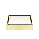 130MM SQUARE TILE INSERT FLOOR WASTE 80MM OUTLET BRUSHED GOLD 