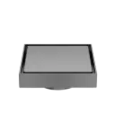 130MM SQUARE TILE INSERT FLOOR WASTE 80MM OUTLET GUN METAL 