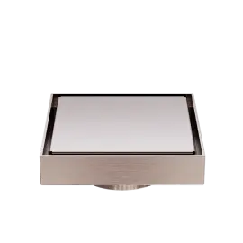 130MM SQUARE TILE INSERT FLOOR WASTE 80MM OUTLET BRUSHED BRONZE 