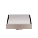 130MM SQUARE TILE INSERT FLOOR WASTE 80MM OUTLET BRUSHED BRONZE 