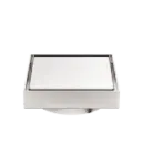 130MM SQUARE TILE INSERT FLOOR WASTE 100MM OUTLET BRUSHED NICKEL 