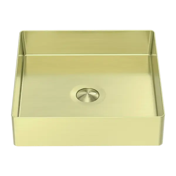 Opal Square Stainless-Steel Basin - 400mm Brushed Gold
