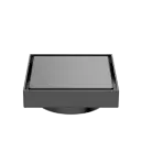 130MM SQUARE TILE INSERT FLOOR WASTE 100MM OUTLET GUN METAL 