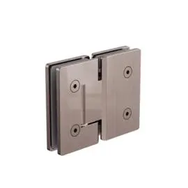 180 DEGREE GLASS TO GLASS SHOWER HINGE 10MM GLASS BRUSHED BRONZE 