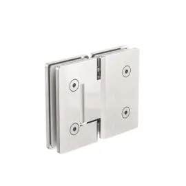 180 DEGREE GLASS TO GLASS SHOWER HINGE 10MM GLASS BRUSHED NICKEL 