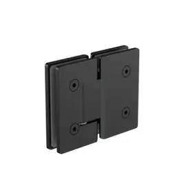 180 DEGREE GLASS TO GLASS SHOWER HINGE 10MM GLASS MATTE BLACK 