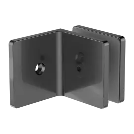 90 DEGREE GLASS TO WALL BRACKET 10MM GLASS GUN METAL 